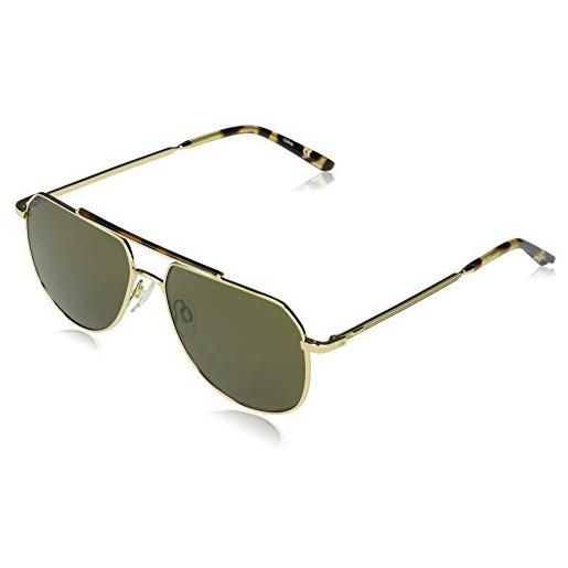 Calvin Klein ck20132s-717 occhiali da sole, shiny gold/solid cargo, taglia unica uomo