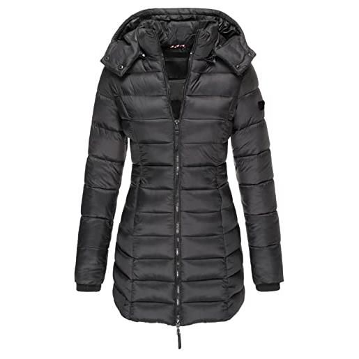 KeYIlowys nuova giacca invernale imbottita in cotone da donna, giacca imbottita slim aderente di media lunghezza da donna, giacca imbottita in caldo piumino