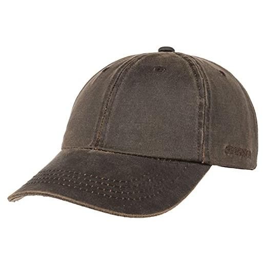 Stetson statesboro old cotton cap uomo - cappellino berretto baseball fibbia in metallo, con visiera, visiera primavera/estate - s/m (54-57 cm) marrone