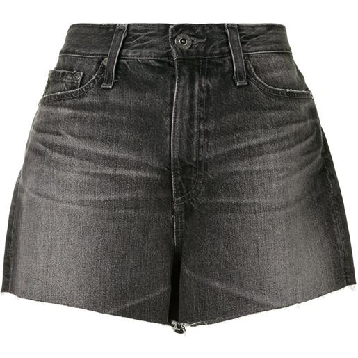 AG Jeans shorts a vita alta - nero