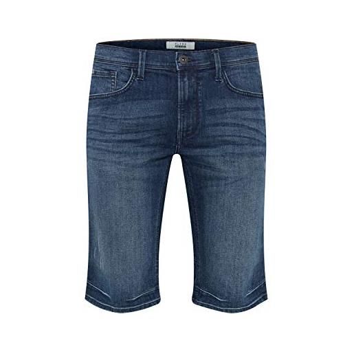 b BLEND blend denon pantaloncini di jeans shorts bermuda da uomo elasticizzato regular- fit, taglia: xl, colore: denim darkblue (76207)
