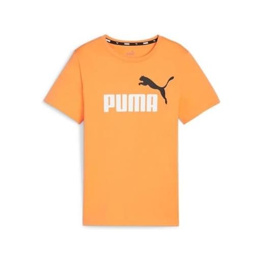 PUMA t-shirt ess+ 2 col logo tee b arancione arancio 53