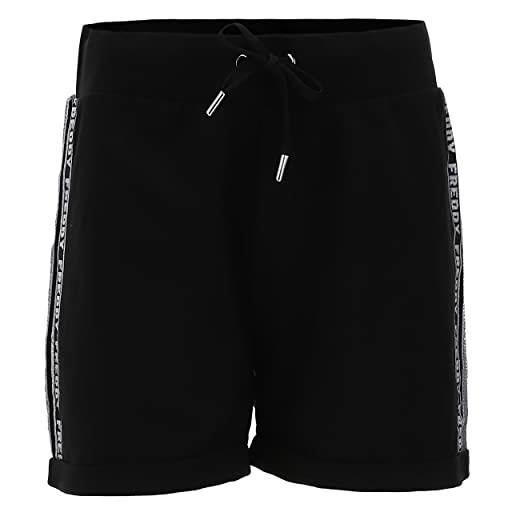 FREDDY - shorts leggeri con stampa glitter e banda in paillettes, nero, small