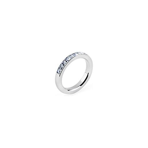 Brosway - liberta' - anello tring mis. 16 acciaio e swarovski light sapphire btgc53c
