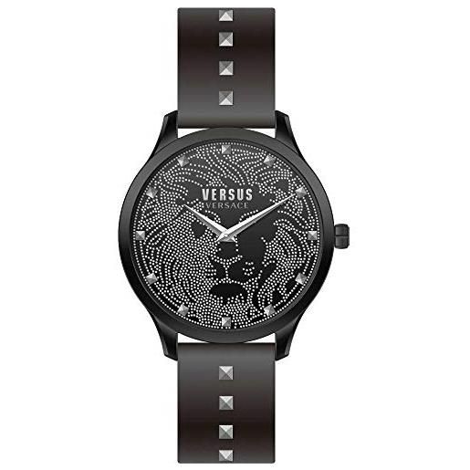 Versace versus Versace domus orologio 40 mm, donna, nero/argento