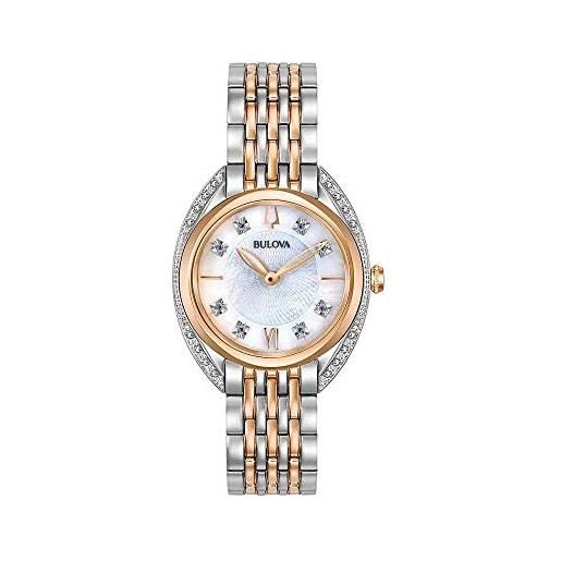 Bulova orologio Bulova da donna in acciaio bicolore e diamanti - diamonds - 98r270