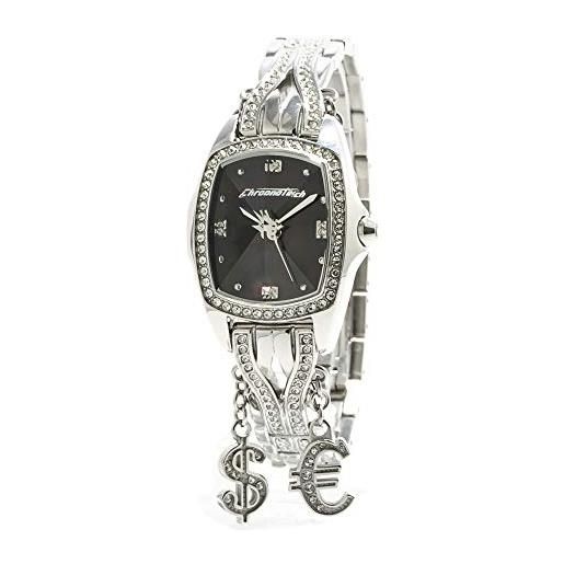 Chronotech orologio analogico quarzo donna con cinturino in acciaio inox ct7008ls-15m