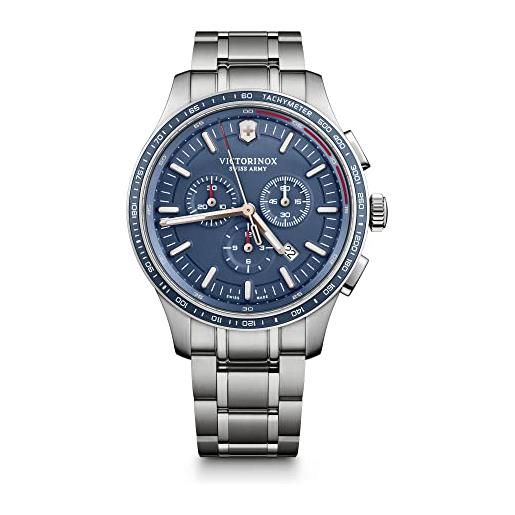 Victorinox uomo alliance sport - orologio cronografo fabbricato in svizzera - argento/blu 241817