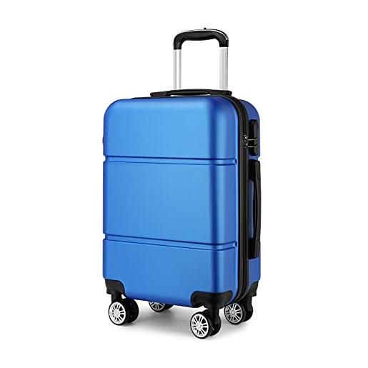 Kono valigia 20 '' viaggio carry on hand cabina bagaglio duro shell borsa da viaggio leggero, marina militare, 55 x 38 x 22cm