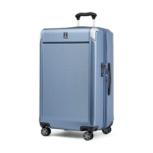 Travelpro platinum elite valigia rigida check-in 4 ruote 76x46x34cm, rigida, espandibile, 108 litri colore azzurro cielo 10 anni di garanzia