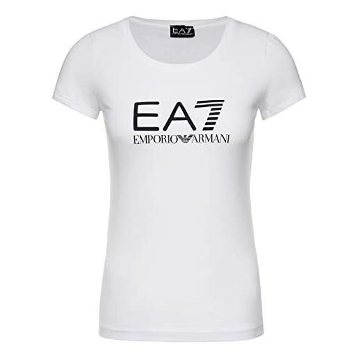 Emporio Armani maglietta t-shirt donna 8ntt63 tj12z, manica corta, girocollo (bianco, m)