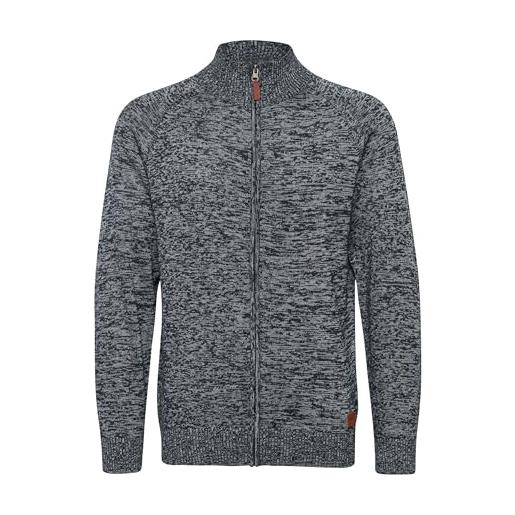 b BLEND blend daniri cardigan maglione maglia con bottoni da uomo con collo alto stampa, taglia: m, colore: black (70155)