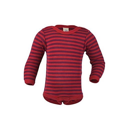 Engel - body a maniche lunghe in lana vergine biologica e seta per bambini lampone/orchidea 86 cm-92 cm