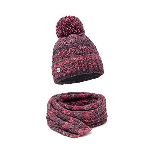 Set Sciarpa E Cappello Donna Liu Jo Donna Invernale Termici Cappello Berretto Lungo Sciarpa Touch Screen Guanti Set, Pompom Cappelli Berretti In Maglia Con Fodera In Pile Antiscivolo Guanti Sciarpe Regalo Natale