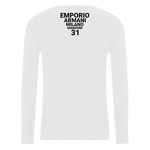 Emporio Armani maglietta uomo 111023 1a725, t-shirt manica lunga, girocollo (rosso, l)