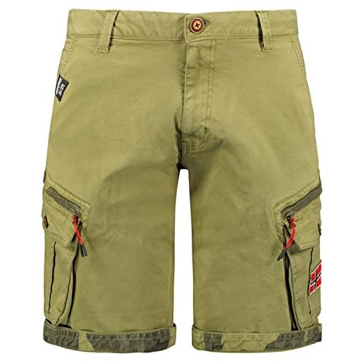 Geographical Norway geo norway parento men -short/bermuda uomo - pantaloni cargo in cotone, abbigliamento maschio/uomo per l'estate - pantaloncini e bermuda, mastice, s