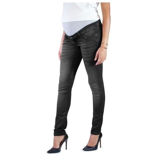 MAMAJEANS milano - jeans premaman donna basic, super elasticizzato e comodo, pantaloni skinny, abbigliamento per ogni fase della gravidanza (denim, 3xl)