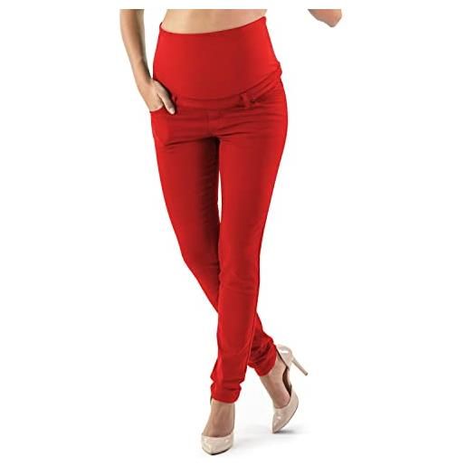 MAMAJEANS milano - jeans premaman donna basic, super elasticizzato e comodo, pantaloni skinny, abbigliamento per ogni fase della gravidanza - made in italy (50 - xxl, asparago)