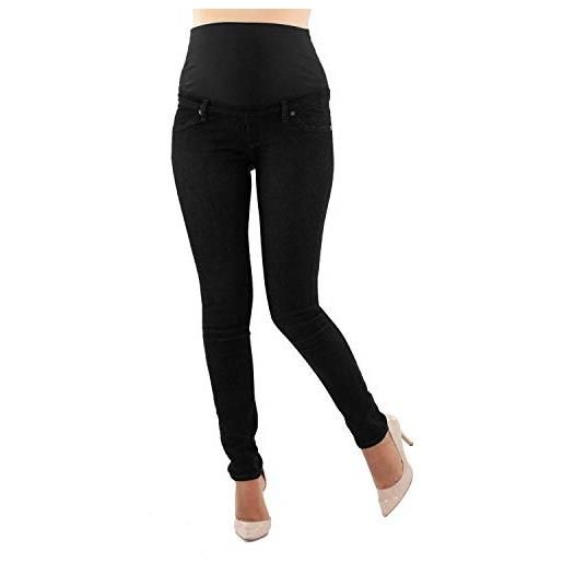 MAMAJEANS milano - jeans premaman donna basic, super elasticizzato e comodo, pantaloni skinny, abbigliamento per ogni fase della gravidanza - made in italy (46 - l, grigio)
