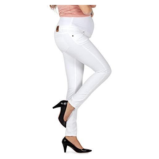 MAMAJEANS milano - jeans premaman donna basic, super elasticizzato e comodo, pantaloni skinny, abbigliamento per ogni fase della gravidanza - made in italy (46 - l, chiaro)