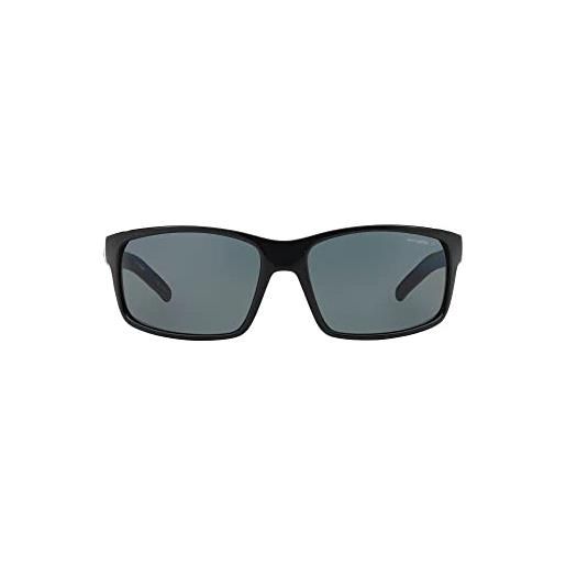 Arnette fastball, occhiali da sole unisex adulto, nero (black feather graphics inisde), 62