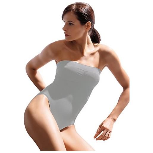 SENSI' body contenitivo modellante donna a fascia con spalline sganciabili senza cuciture seamless - made in italy