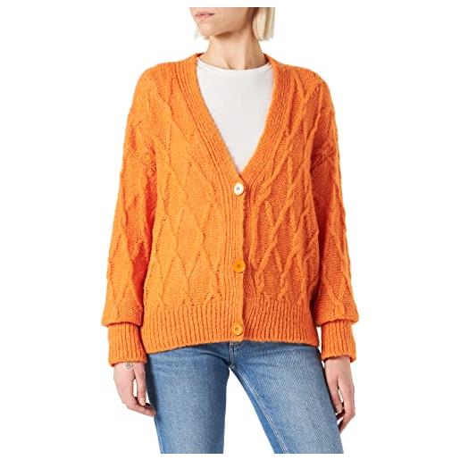 United Colors of Benetton maglione cardigan 1168d601e donna, arancione 8d4, l