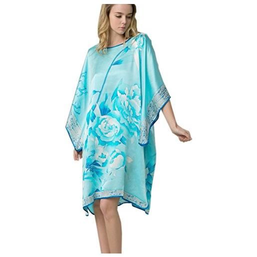 Kimono Donna Lungo Leopardato Con Piume - Vestaglia Sexy Taglie Forti In Chiffon, Copricostume - Foto 3