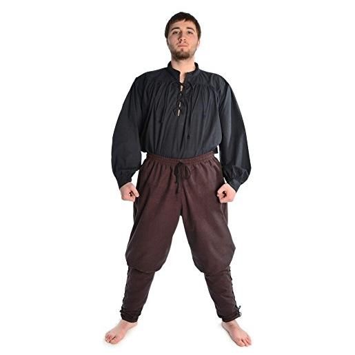 HEMAD/Billy Held hemad pantaloni da uomo in cotone viking - con stringatura - s/m nero