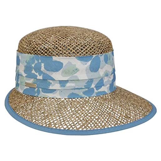 Seeberger cappello a sporta selvona visiera da sole di paglia taglia unica - oliva