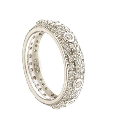 gioiellitaly anello rosario pavè argento 925 con zirconi bianchi e grani pietre bianche anello unisex gioiello uomo donna (15)