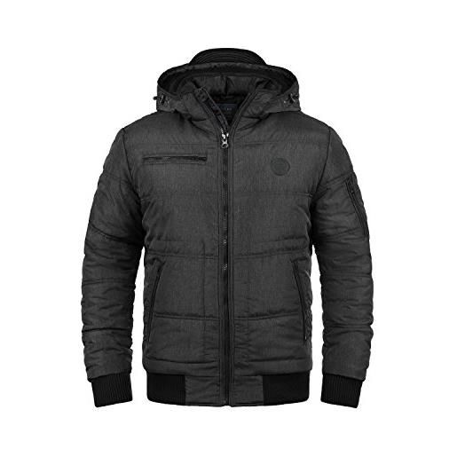 b BLEND blend boris teddy giacca invernale giaccone all'esterna con fodera d'orsacchiotto da uomo con cappuccio, taglia: xl, colore: black teddy (75126)