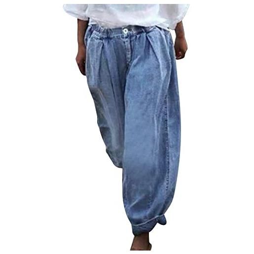 Ghemdilmn bonprix - jeans da donna a vita alta, blu, xl
