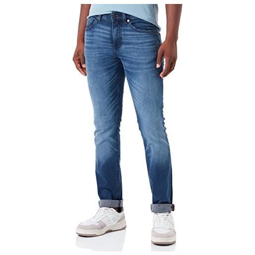 BOSS jeans da uomo delaware bc-p slim fit in denim super stretch blu scuro, blu scuro, w40 / l32