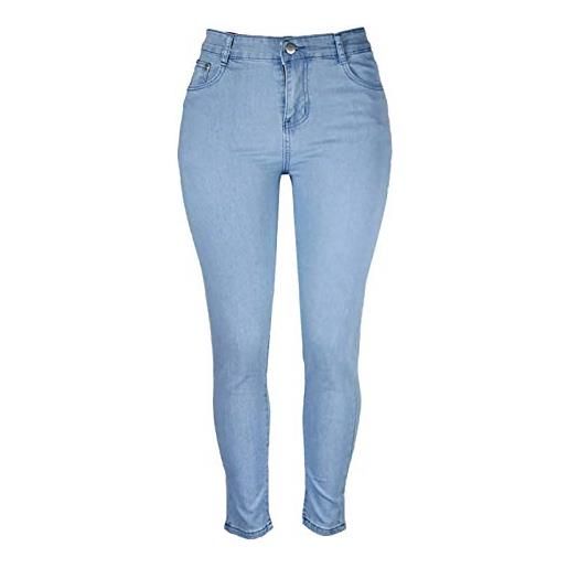 NOAGENJT jeans donna largo vita alta pantaloni donna invernali vita alta velluto pantaloni donna jeans neri strappati ragazzo fibbia a-azzurro 21.99