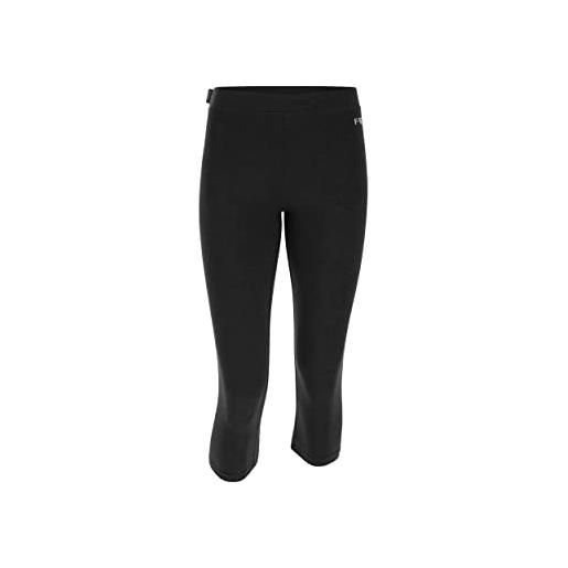 FREDDY - leggings corsaro in jersey elasticizzato, nero, medium