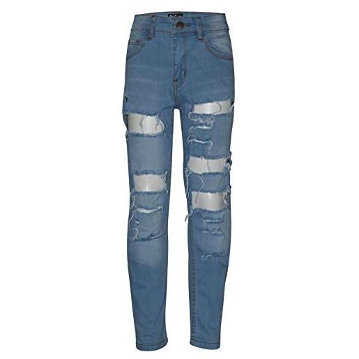 A2Z 4 Kids bambini ragazzi magro jeans progettista denim strappato moda biker - jeans jn57 light blue 5-6