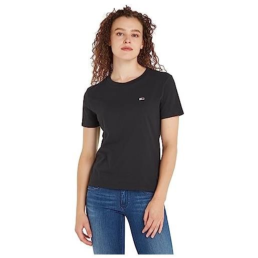 Tommy Jeans t-shirt maniche corte donna tjw regular regular fit, blu (twilight navy), xxl