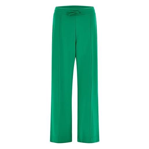 FREDDY - pantaloni palazzo in felpa leggera con coulisse, donna, verde, small