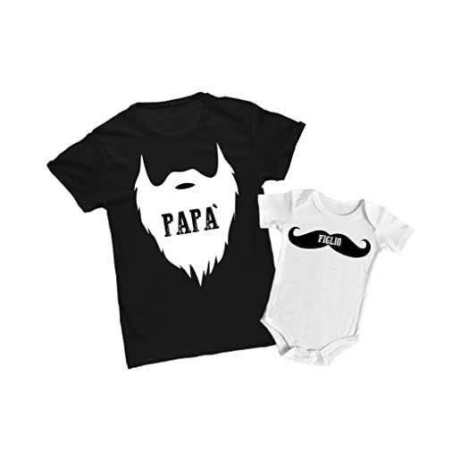 Bulabadoo coppia maglietta uomo body neonato - breaking dad - breaking son - parodia serie - bimbo - marito - festa papà - idea regalo
