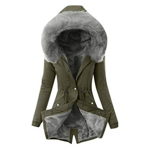 Pianshanzi - giaccone invernale da donna, caldo e foderato, antivento, vestibilità slim fit, in softshell, a nero2. , m