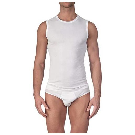 Oscalito uomo art. 52 maglia senza maniche 100% cotone makò egiziano (5, 010 bianco)
