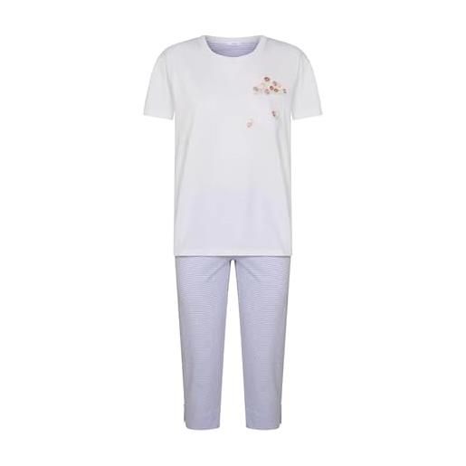RAGNO pigiama corto pinocchietto in jersey di cotone dg02nb bianco (52)