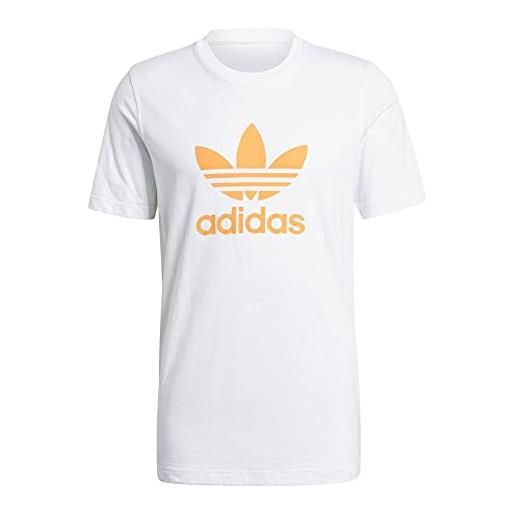 adidas trefoil t-shirt (manica corta), white/hazy orange, l menù