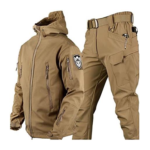 VBVARV uniformi tattiche uomo set tute combattimento dell'esercito militare impermeabile set pantaloni giacca mimetici softshell vestiti caccia, c, l