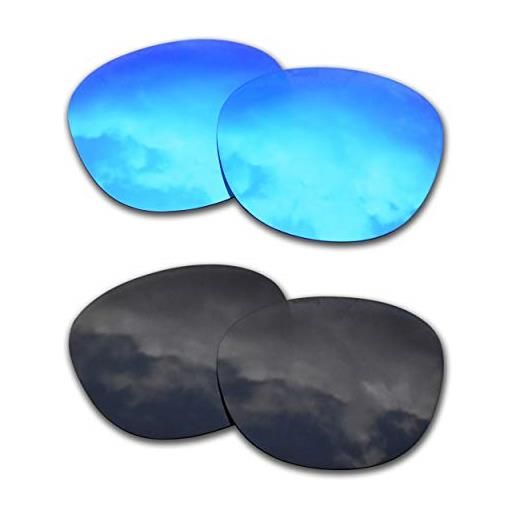SOODASE per oakley latch occhiali da sole blu 2 coppie lenti di ricambio polarizzate