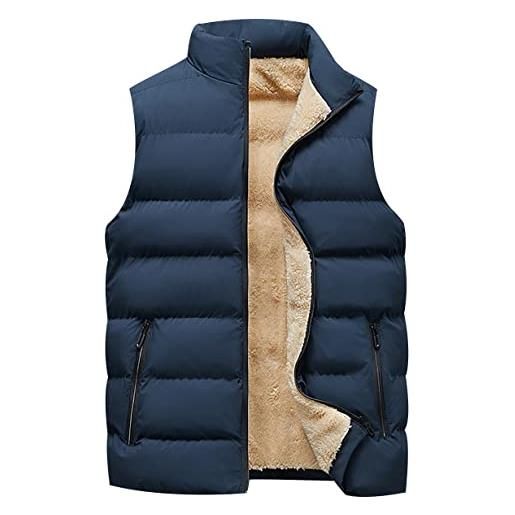 Peuignao gilet pile uomo imbottito invernale giubbotto giubbino giacca smanicato gilet imbottiti fleece uomo invernali senza maniche gilet trapuntato puffer oversize caldo uomo taglie forti inverno nero 9xl