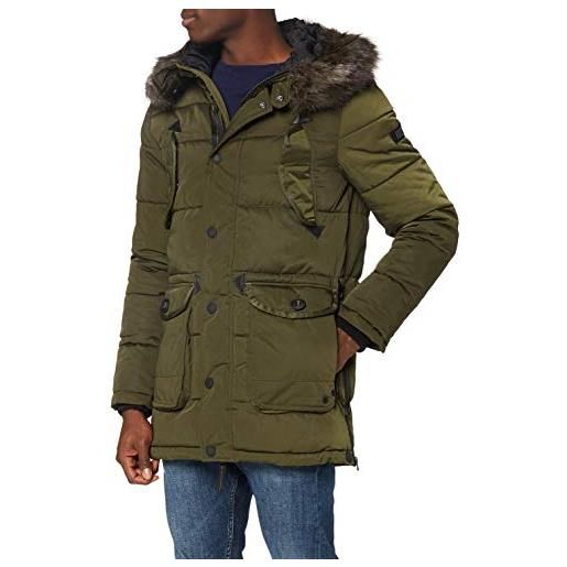 Superdry chinook parka, khaki, l uomo