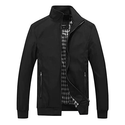 LWJBHSH giacca di transizione estiva da uomo, leggera per affari, tempo libero, giacca sportiva, giubbotto bomber, giacca softshell, giacca a outdoor (color: blue, size: 7xl)