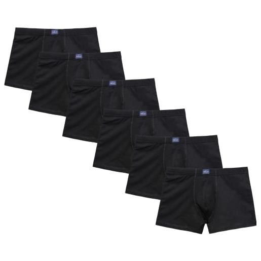 SNELLY mutande uomo boxer in cotone elasticizzato pacco da 6-9-12 pezzi bianco o nero da 6-12 pezzi colori assortiti con elastico interno u100e intimo maschile comodo pratico e di marca